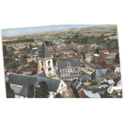 GAMACHES: l'église vue aérienne 10x15 - très bon etat