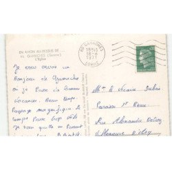 GAMACHES: l'église vue aérienne 10x15 - très bon etat