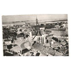 HARBONNIERES: vue d'ensemble vue aérienne 10x15 - très bon etat