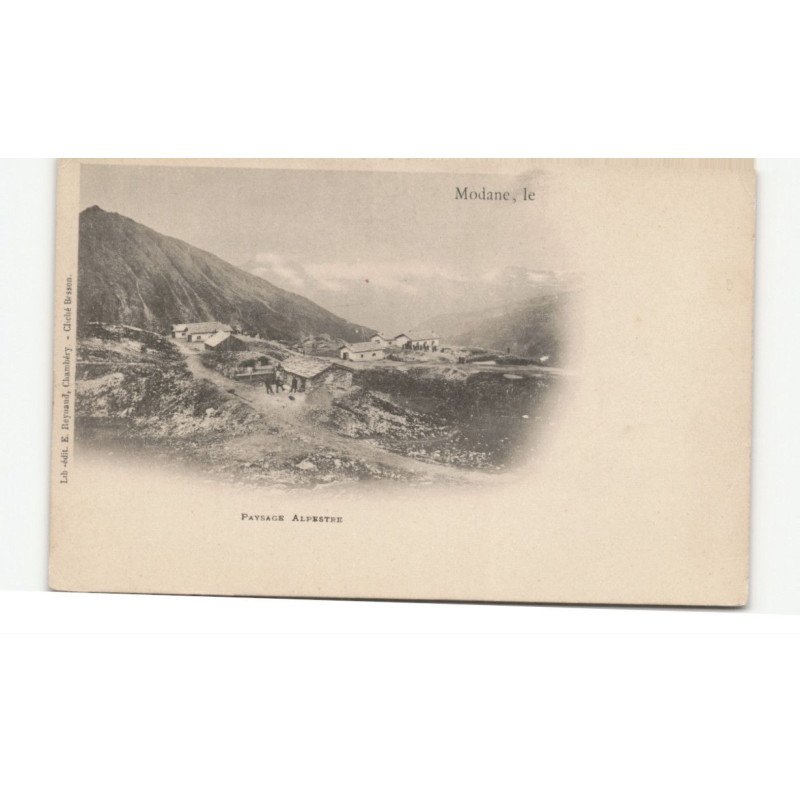 MILITAIRES CHASSEURS ALPINS: modane, paysage alpestre - très bon état