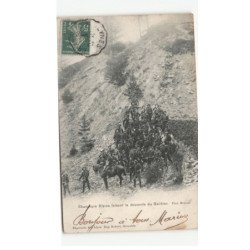 MILITAIRE CHASSEURS ALPINS: faisant la descente du galibier - très bon état