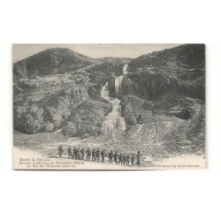 MILITAIRE CHASSEURS ALPINS: massif du pelvoux, groupe d'officiers de chasseurs alpins au col de l'echaud - très bon état