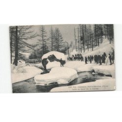 MILITAIRE CHASSEURS ALPINS: hiver halte au bord de la clairée - très bon état