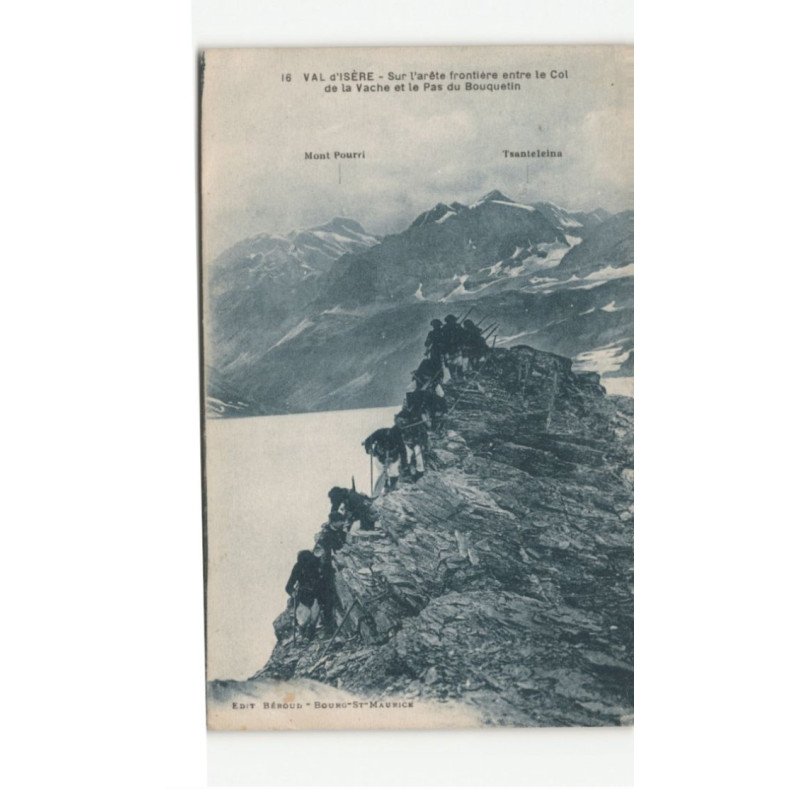 MILITAIRE CHASSEURS ALPINS: val d'isère sur l'arêtre frontière entre le col de la vache et pas bouquetin - très bon état