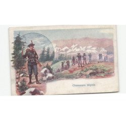 MILITAIRE CHASSEURS ALPINS: illustration - très bon état