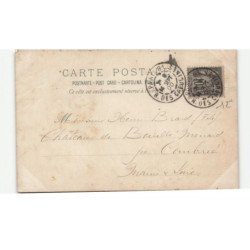 MILITAIRE CHASSEURS ALPINS: illustration militaire sur croissant de lune tendant une corde à militaire - très bon état