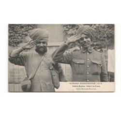 MILITAIRES: Indes, Hindou, Sikh, guerre européenne 1914 soldats hindous salut à la france - très bon état