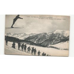 MILITAIRES CHASSEURS ALPINS: sports d'hiver, le saut en ski (keller) 23 mètres - très bon état