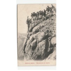 MILITAIRE CHASSEURS ALPINS: batterie alpine, manoeuvre du canon - très bon état