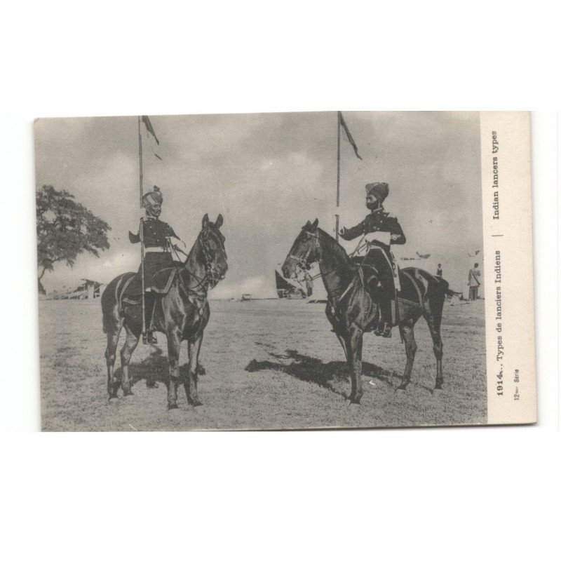 MILITAIRES: Indes, Hindou, Sikh, types de lanciers indiens - très bon état