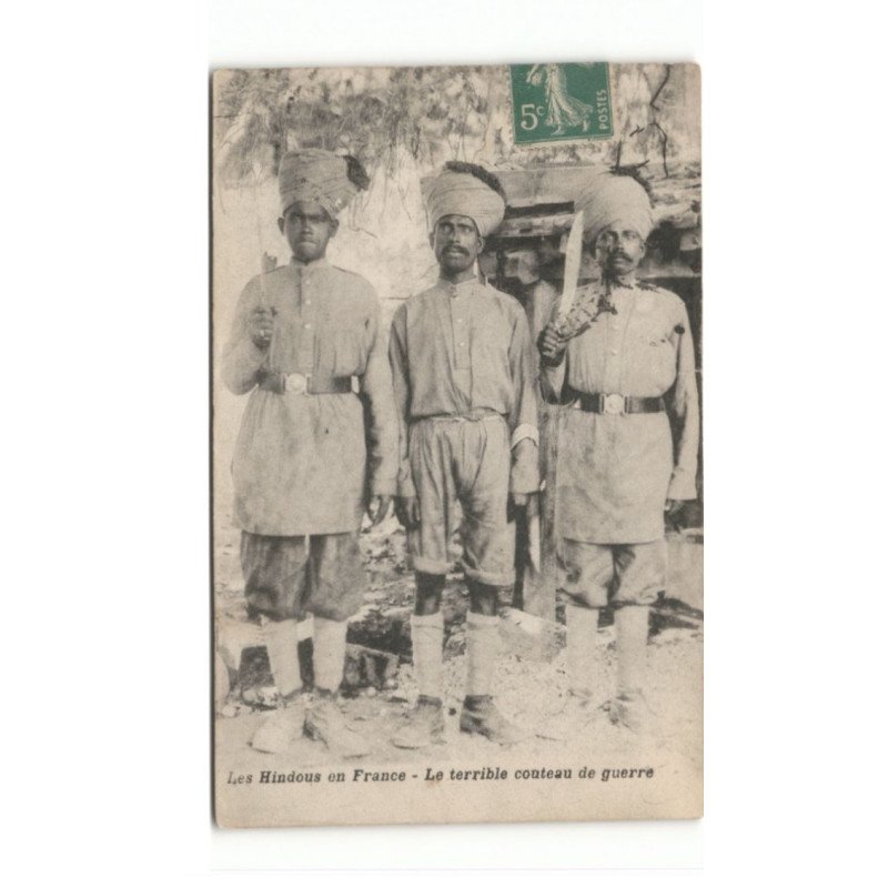 MILITAIRES: Indes, Hindou, Sikh, les hindous le terrible conteau de guerre - très bon état