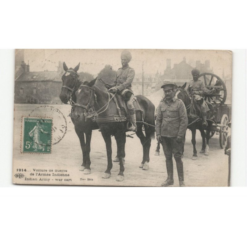 MILITAIRES: Indes, Hindou, Sikh, voiture de guerre de l'armée indienne - très bon état
