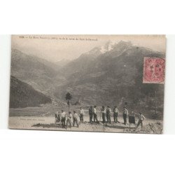 MILITAIRES CHASSEURS ALPINS: vue de la route du petit saint-bernard - très bon état