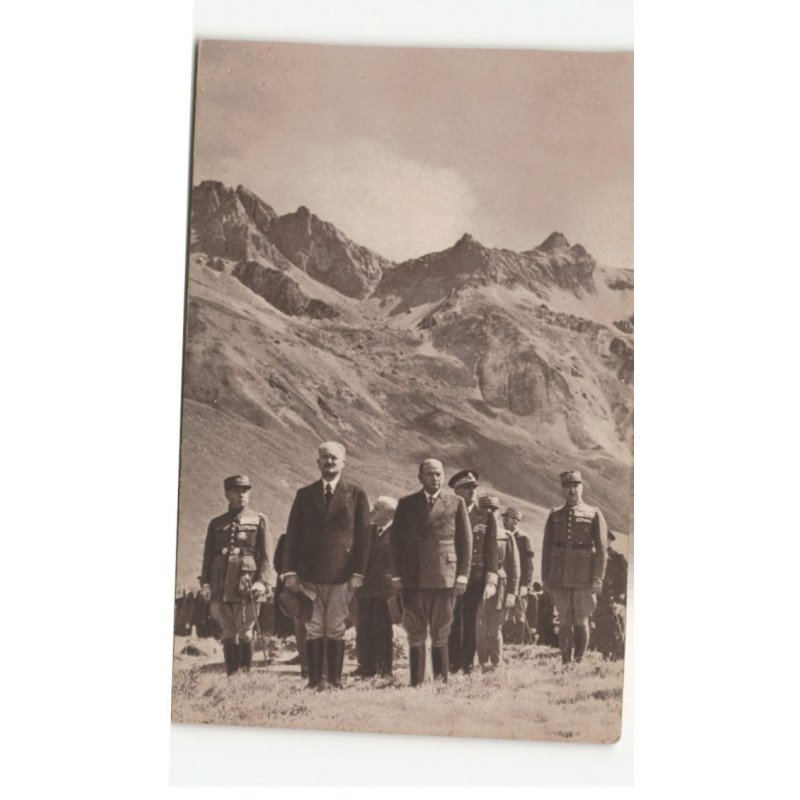 MILITAIRES CHASSEURS ALPINS: président de la république et président du conseil, ministre de la défense - très bon état
