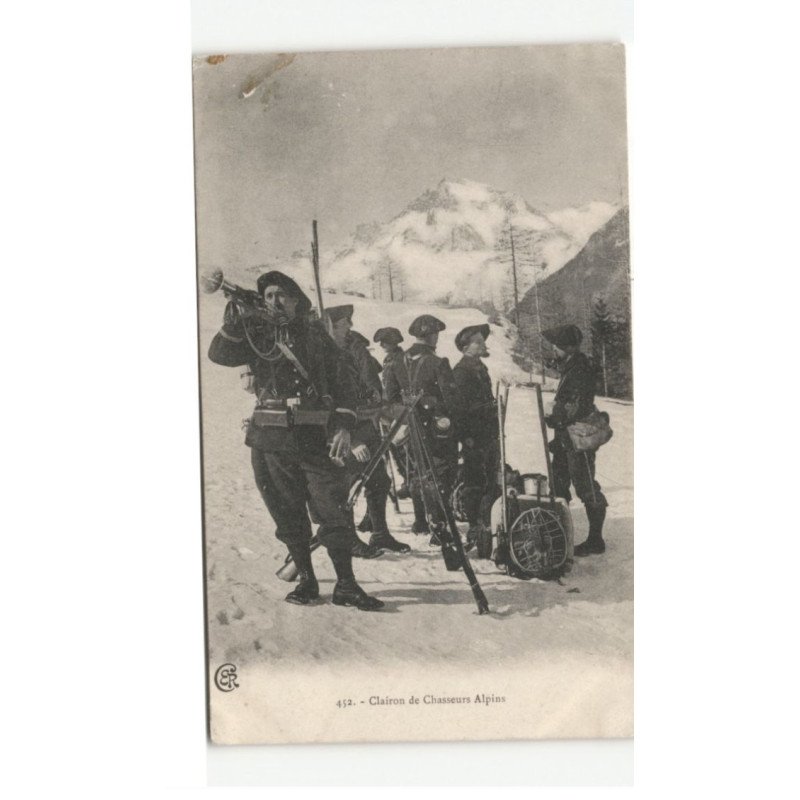 MILITAIRE CHASSEURS ALPINS: clairon de chasseurs alpins - très bon état
