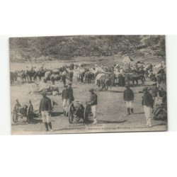 MILITAIRE CHASSEURS ALPINS: batterie alpine au bivouac, campement - très bon état