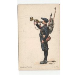 MILITAIRE CHASSEURS ALPINS: clairon d'alpins - très bon état
