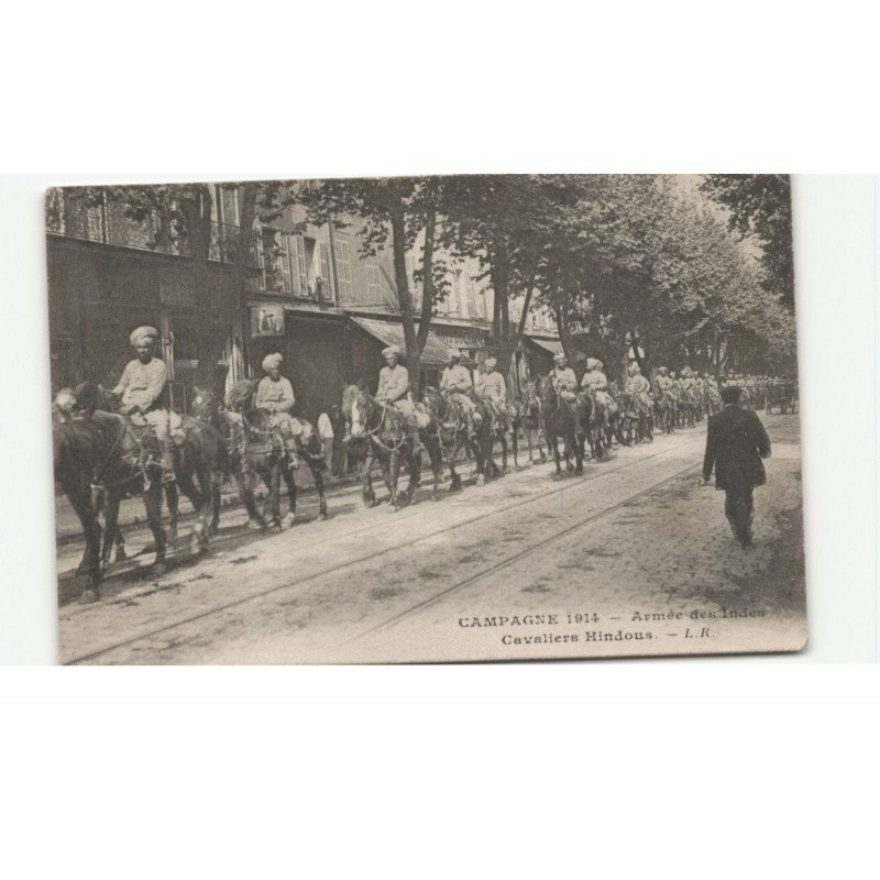 MILITAIRES: Indes, Hindou, Sikh, campagne 1914, armée des indes, cavaliers - très bon état