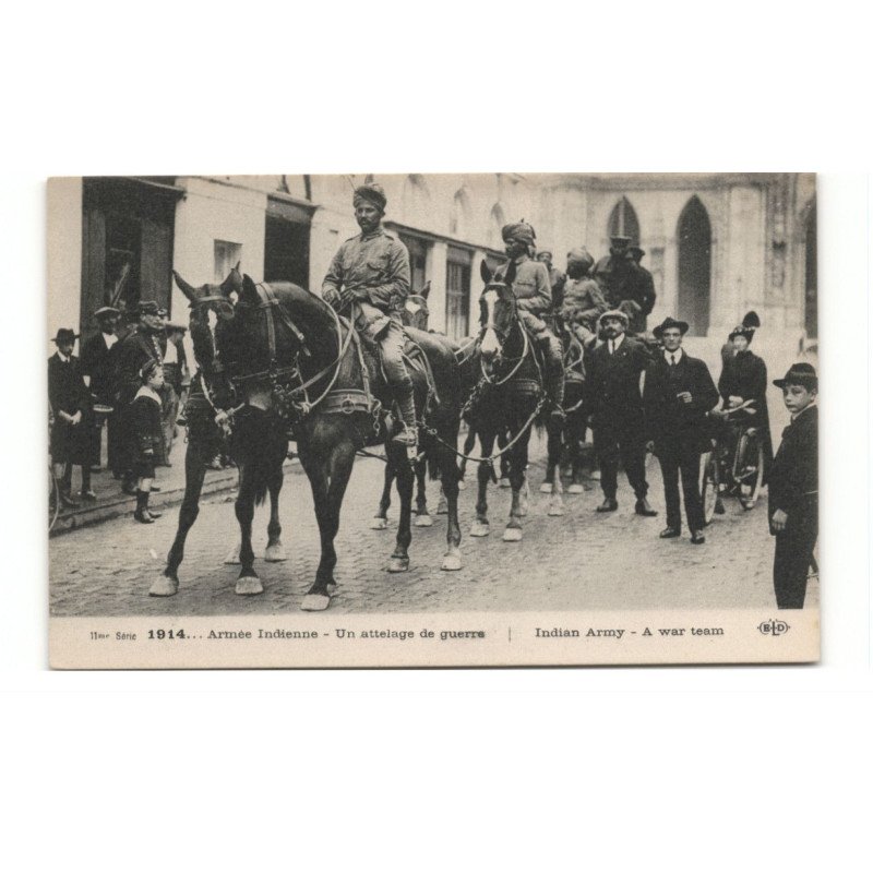 MILITAIRES: Indes, Hindou, Sikh, armée indienne un attelage de guerre, chevaux - très bon état