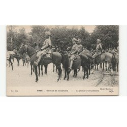 MILITAIRES: Indes, Hindou, Sikh, groupe muletiers, chevaux - très bon état