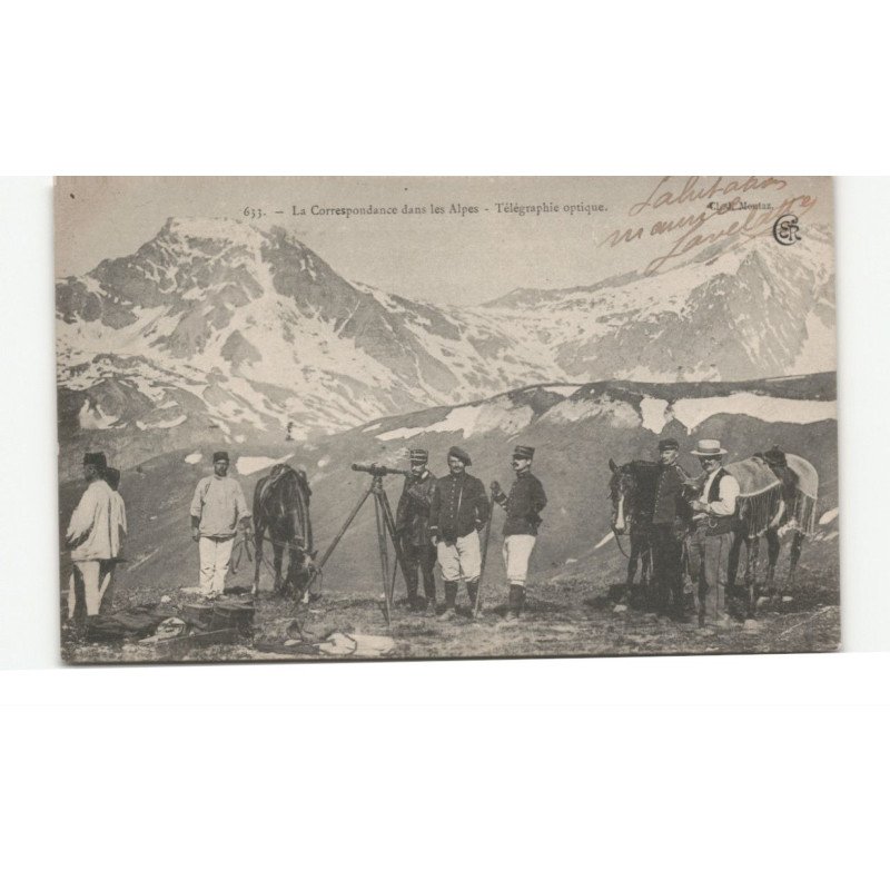 MILITAIRE CHASSEURS ALPINS: la correspondance dans les alpes, télégraphie optique - très bon état