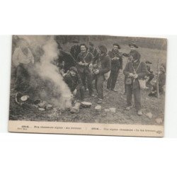 MILITAIRES CHASSEURS ALPINS: nos chasseurs alpins, au bivouac - très bon état