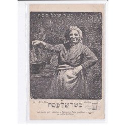 JUDAÏCA: Alphonse Levy, la femme qui "kascher" ménagère juive purifiant sa vaisselle la veille de pâques - très bon état