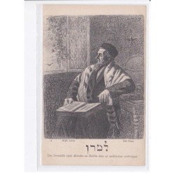 JUDAÏCA: Alphonse Levy, une hirdondelle vient distraire un rabin dans ses méditations rabbiniques - très bon état