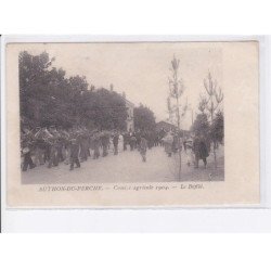 AUTHON-du-PERCHE: comice agricole 1904, le défilé, musiciens, musique - état