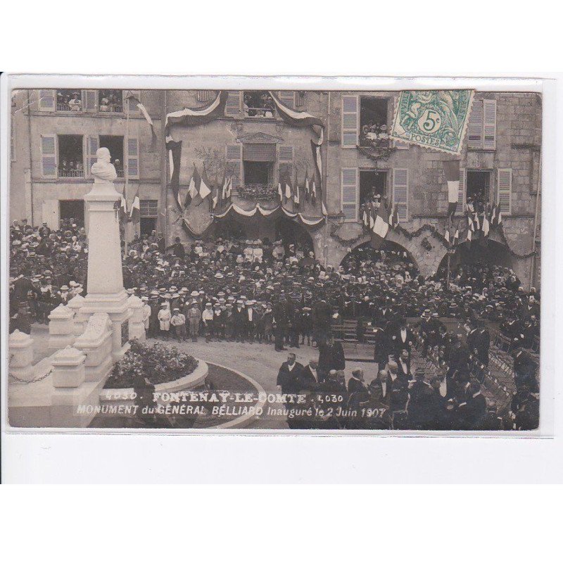 FONTENAY-le-COMTE: monument du général bélliard inauguré le 2 juin 1907 - état