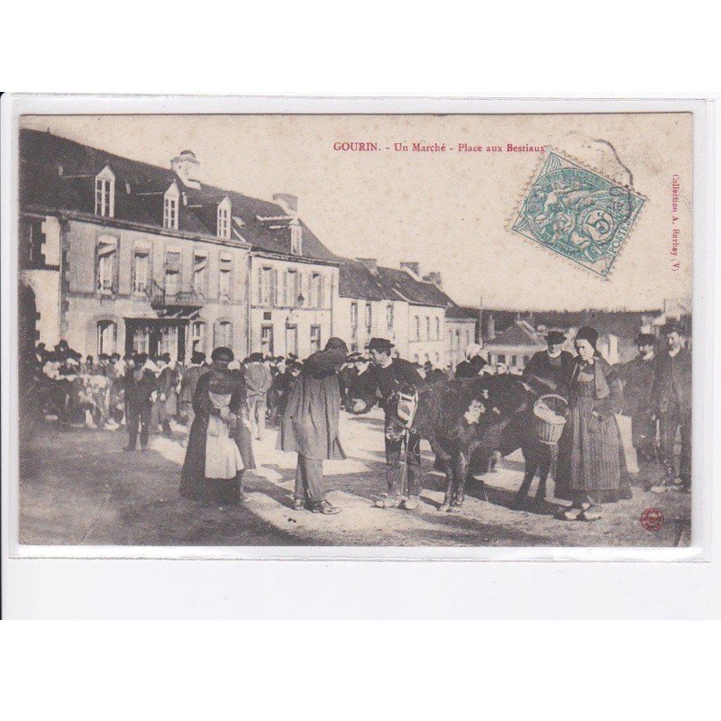 GOURIN: un marché, place aux bestiaux - état