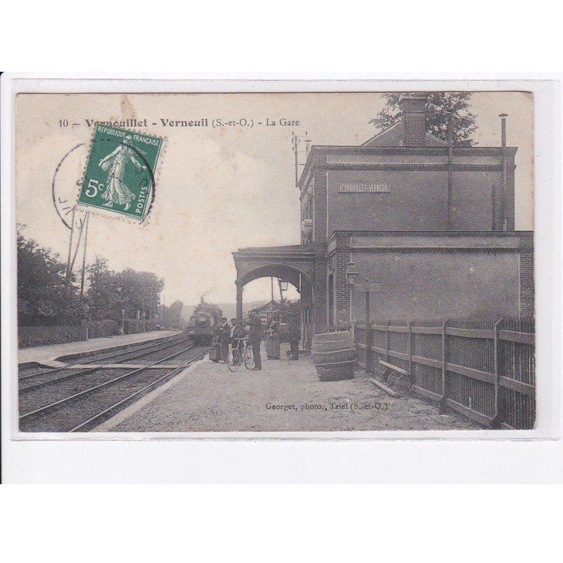VERNOUILLET - VERNEUIL: la gare, train, vélo - état