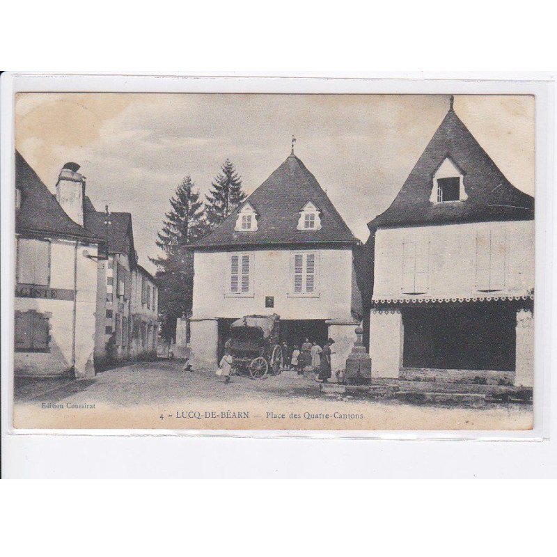 LUCQ-de-BEARN: place des quatre-cantons - très bon état
