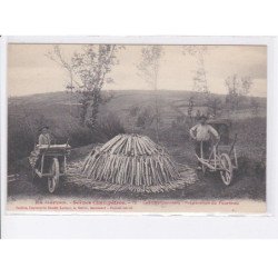 NIEVRE: scènes champêtres, les charbonniers, préparation du fourneau - très bon état