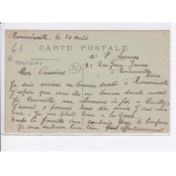 ROMAINVILLE: place carnot, carrefour de la rue étienne dolet et de l'avenue de brazza vue aérienne 10x15 - très bon état