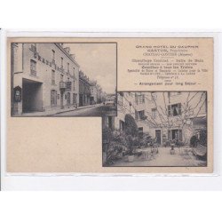 CHATEAU-GONTIER: grand hôtel du dauphin gaston vue aérienne 10x15 - très bon état