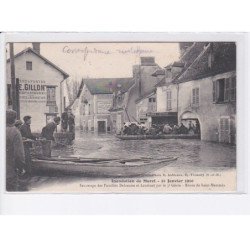 MORET: inondation de moret 1910 sauvetage des familles delanoue et laudinet par le 3e génie, philatélie - très bon état