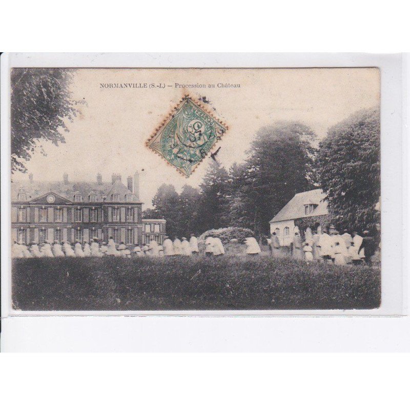 NORMANVILLE: procession au château - état