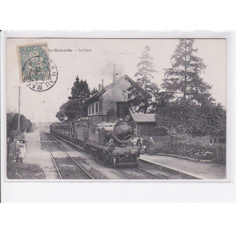 LA GUIERCHE: la gare, train, rail - très bon état