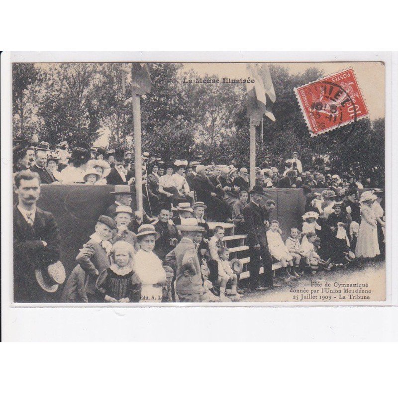 SAINT-MIHIEL: fête de gymnastique donnée par l'union meusienne 25 juillet 1909, la tribune - très bon état