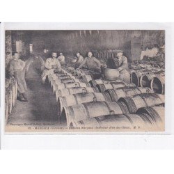 MARGAUX: château margaux, intérieur d'un des chais, vins, tonneaux - très bon état