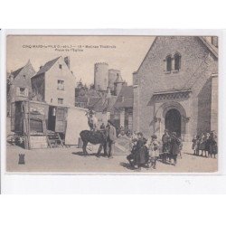CINQ-MARS-la-PILE: matinée théâtrale, place de l'église, chèvre sur cheval, cirque - très bon état