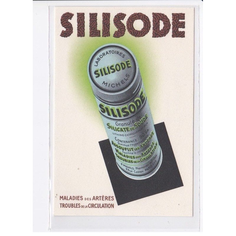 PUBLICITE: laboratoires silisode, maladies des artères troubles de la circulation vue aérienne 10x15 - très bon état