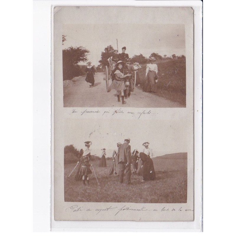 CALVADOS (?): à localiser, attelage, croquet, jeu - très bon état