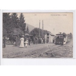 ALLEVARD-les-BAINS: la gare, tramway, caleche, rail - très bon état