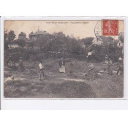 FONTENAY-TRESIGNY: éplucheurs d'osier - état