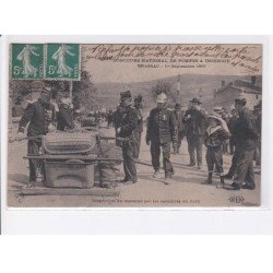 BRASSAC: concours national de pompes à incendie, 1er septembre 1907, inspection du matériel par jury - très bon état