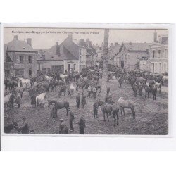 SAVIGNY-sur-BRAYE: la foire aux chevaux, vue prise du prieuré - très bon état