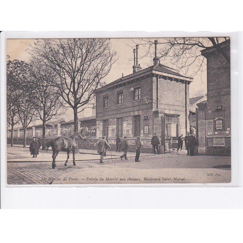 PARIS: 75013, le marchés de paris, entrée du marché aux chevaux, blvd. saint-marcel - très bon état