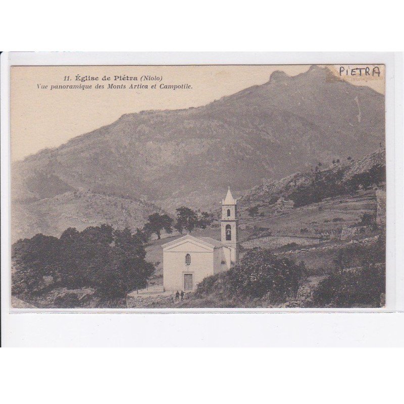PIETRA: église, vue panoramique des monts artica et campotile - très bon état